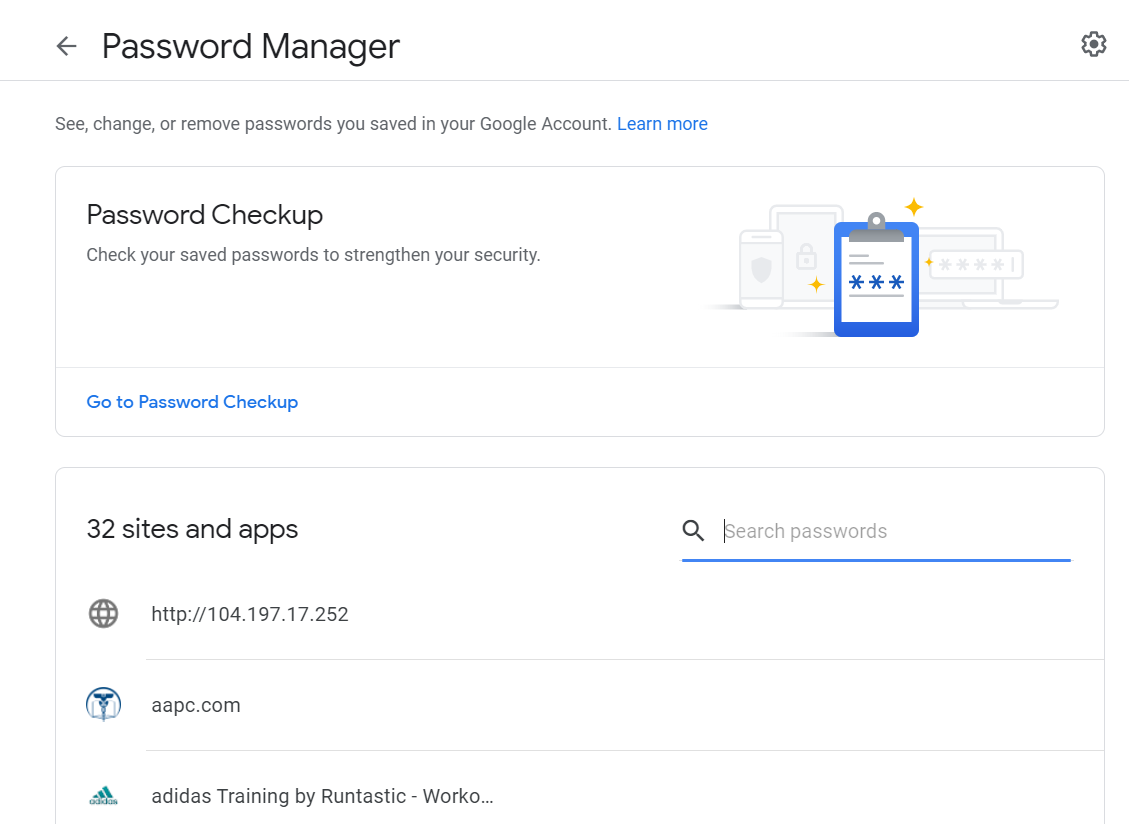 How do I access my Google password manager