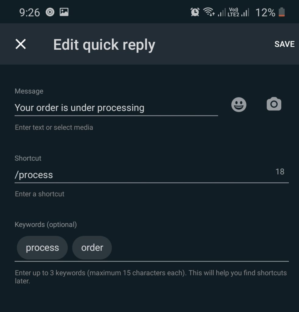 whatsapp auto reply when offline